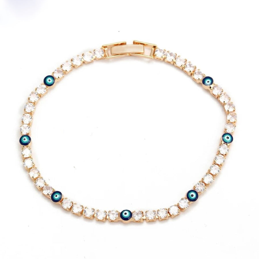 TISHA TENNIS BRACELET - EVIL EYE